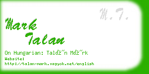 mark talan business card